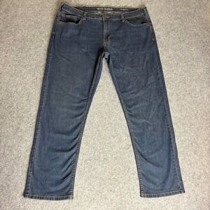 Scott Barber Mens 40x29 Straight Fit Jeans Indigo Blue Dark Wash Denim Pants